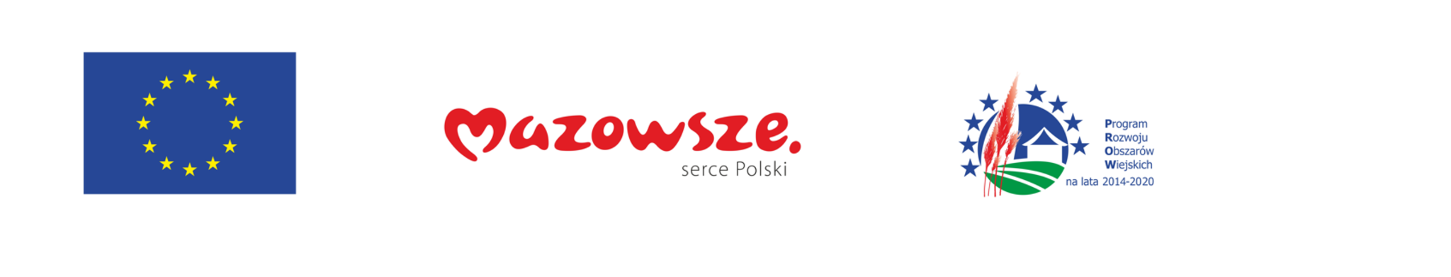 ciąg logotypów: flaga Unii Europejskiej, Mazowsze serce Polski, Program Rozwoju Obszarów Wiejskich