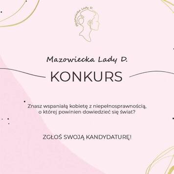 Grafika promująca konkurs Mazowiecka LadyD