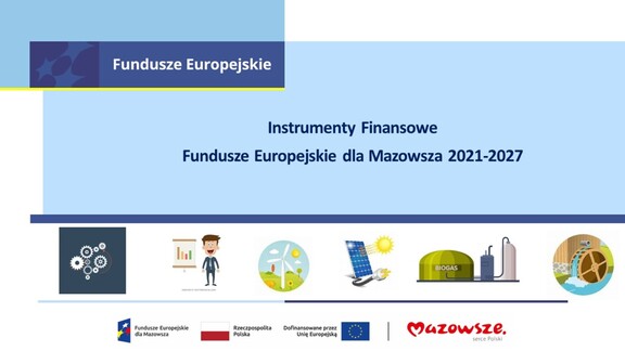 Plakat promujący Fundusze Europejskie dla Mazowsza