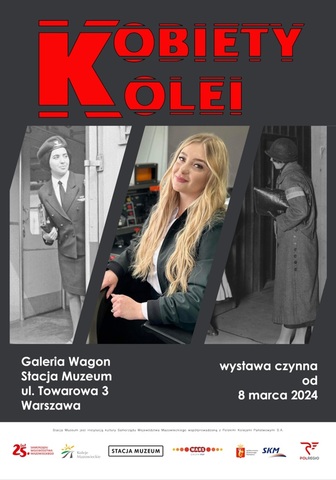 Plakat zapraszający na wystawę Kobiety kolei