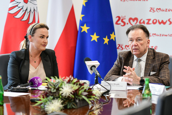 Marszałek Adam Struzik i dyrektor Mazowieckiej Jednostki Wdrażania Programów Unijnych